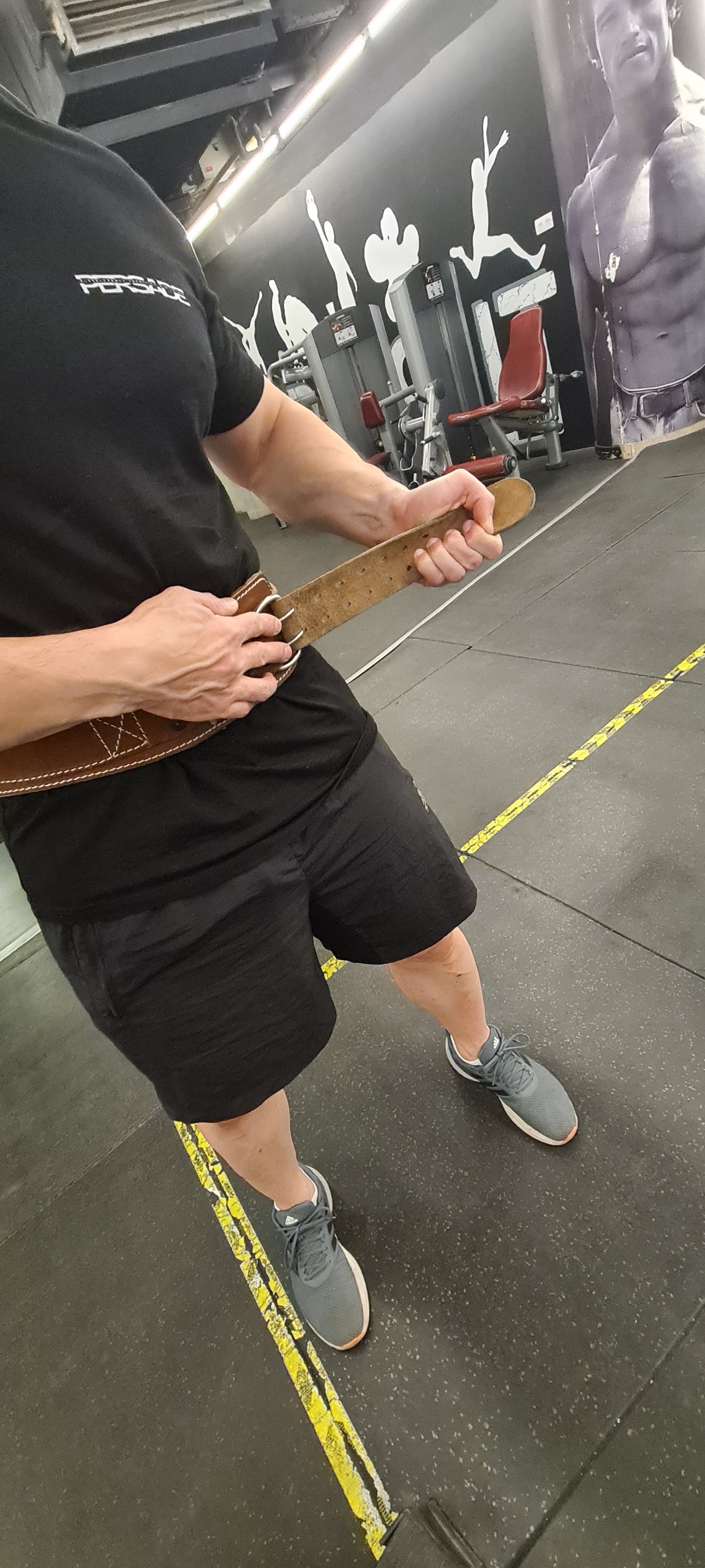 Leather Weightlifting Belt Gym0