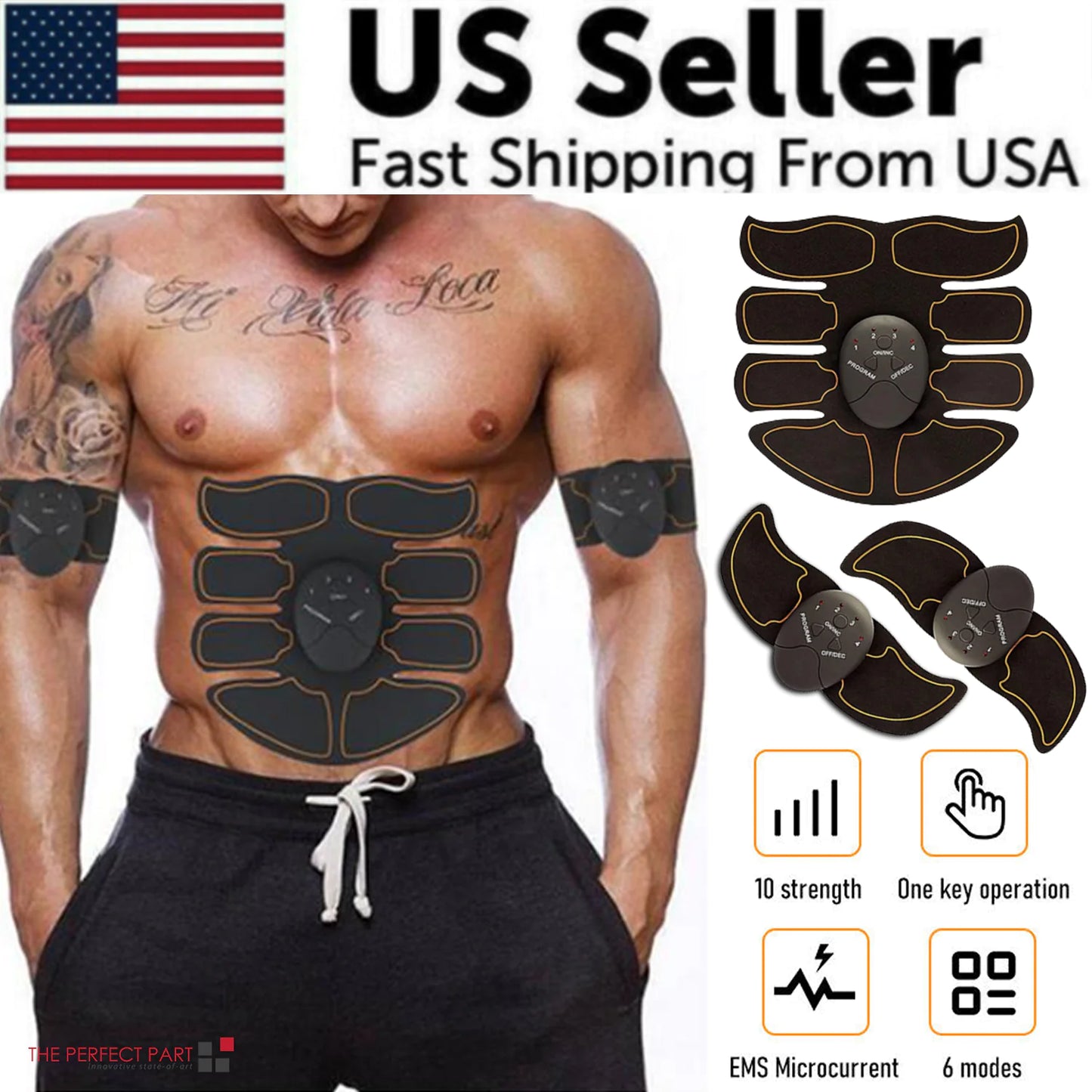 EMS Abdominal and Gluts Muscle Toning Stimulator